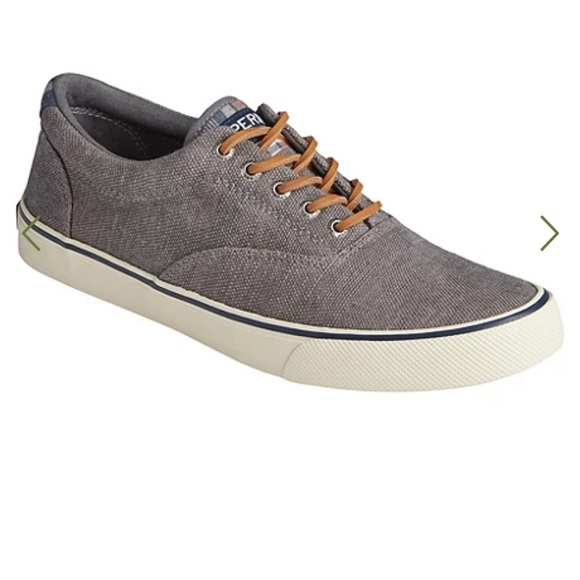 Sperry topsider grey canvas runners size 9 - Picture 1 of 10